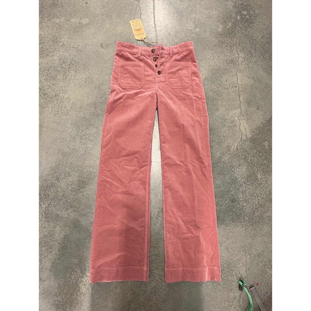 Faherty Stretch Tiny Cord Patch Pocket Pants Sedona Pink WBF2545 Size 27 NEW